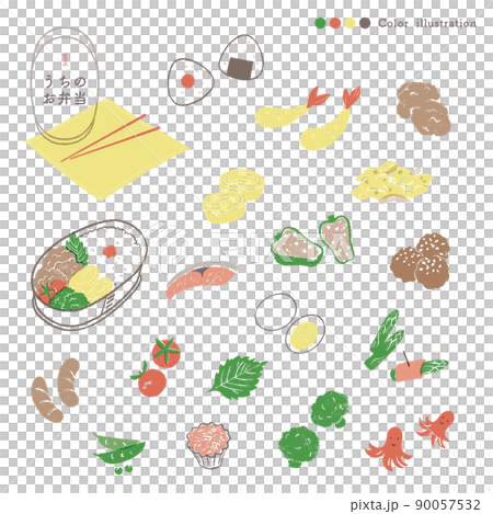 定番お弁当のイラスト-2/カラー 90057532