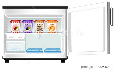Refrigerator with lots of food Refrigerator with lots of food 90058711