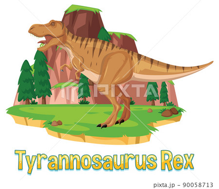 Dinosaur wordcard for tyrannosaurus rex 90058713