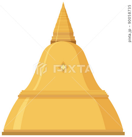 Thai pagoda in golden color Thai pagoda in golden color 90058735