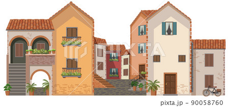 Traditional Italian architecture house building Traditional Italian architecture house building 90058760