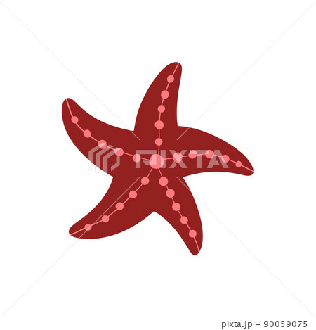 Illustration of starfish on white background. Vector illustration cartoon flat style 90059075