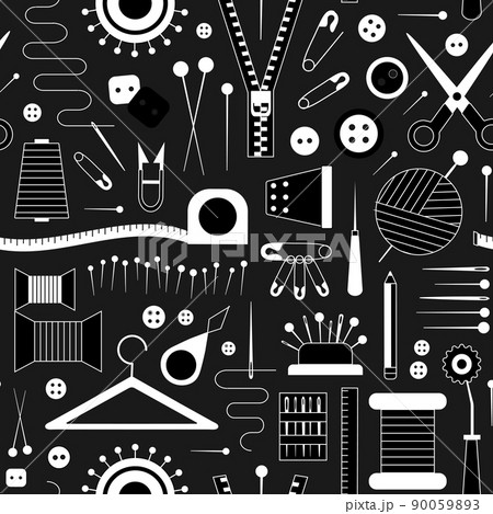 Sewing Hobby Tools and Supplies Outline Pattern 90059893