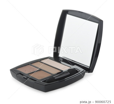 Compact eyeshadows palette with mirror isolated on white 90060725
