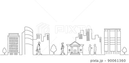 ビジネス街の風景 背景素材 都市 ビジネス街の風景 背景素材 都市 90061360