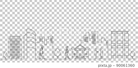ビジネス街の風景 背景素材 都市 ビジネス街の風景 背景素材 都市 90061360