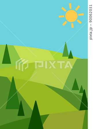背景イラスト_山の風景 90062031