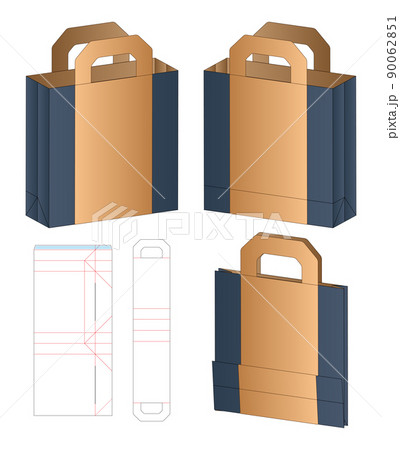 Box packaging die cut template design. 3d mock-up Box packaging die cut template design. 3d mock-up 90062851