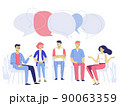 Group psychotherapy counseling concept. Treatment of stress, addictions and mental problems. 90063359