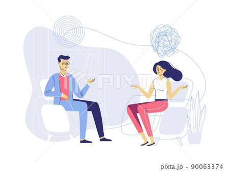 Psychotherapy counseling concept. Treatment of stress, addictions and mental problems. Psychotherapy counseling concept. Treatment of stress, addictions and mental problems. 90063374