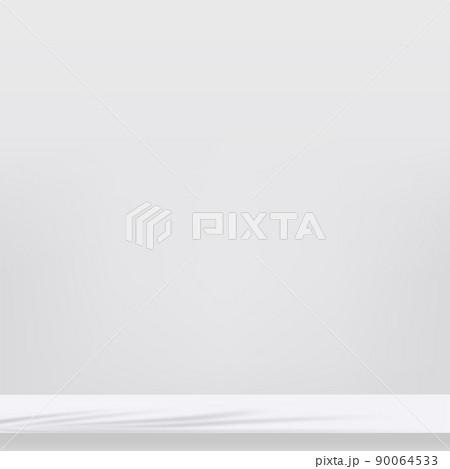 Abstract minimal scene with geometric forms. White podium in white background for product presentation. Vector 90064533