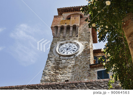 Clock tower in Passignano sul Trasimeno ,Italy Clock tower in Passignano sul Trasimeno ,Italy 90064563
