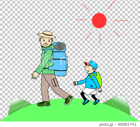 父母和孩子徒步旅行 父母和孩子徒步旅行 90065741