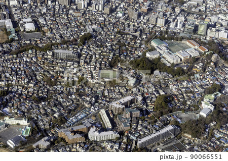 横浜市南区蒔田町付近を空撮 90066551