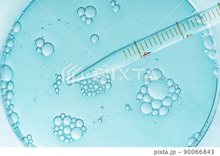 Laboratory Petri dish with liquid and pipette. Abstract scientific research concept. Laboratory Petri dish with liquid and pipette. Abstract scientific research concept. 90066843