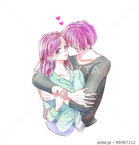 イチャイチャしたい男性と嫌がる女性 90067112