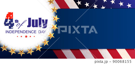 Banner with round frame with stars, flag of America, USA Independence Day Banner with round frame with stars, flag of America, USA Independence Day 90068155