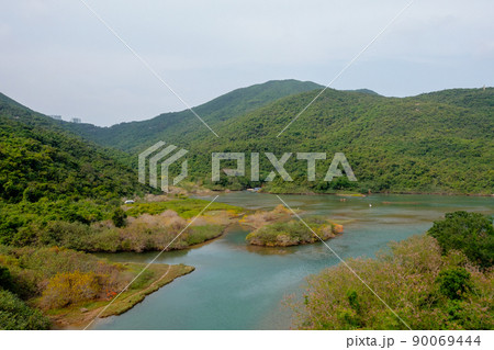 the landscape of estuary, Tai Tam Harbour, hk 21 May 2022 the landscape of estuary, Tai Tam Harbour, hk 21 May 2022 90069444