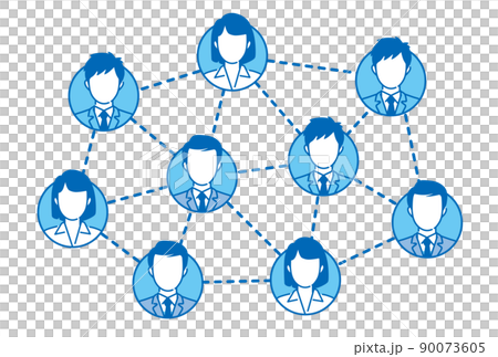 Businessman network illustration material 90073605