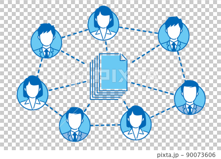 文件數據共享插畫素材 文件數據共享插畫素材 90073606