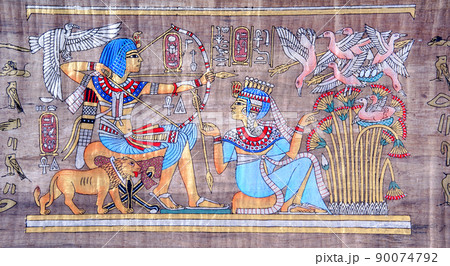 Ancient Egyptian papyrus Ancient Egyptian papyrus 90074792