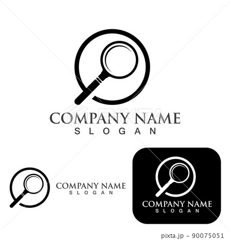 magnifying glass logo and symbol vector 90075051