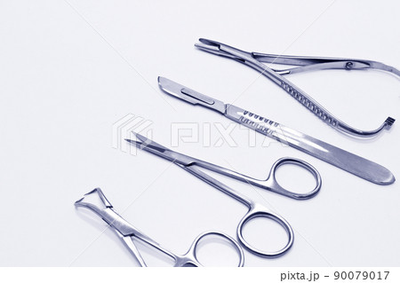 Surgical Instruments Isolated on the White Background 90079017