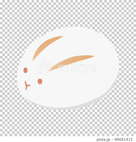 うさぎのイラスト　和菓子 90081415