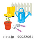Concept of gardening. Set of Garden tools. 90082061