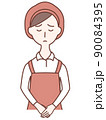 すみませんと謝る女性店員 90084395