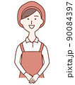 明るく挨拶する女性店員 90084397