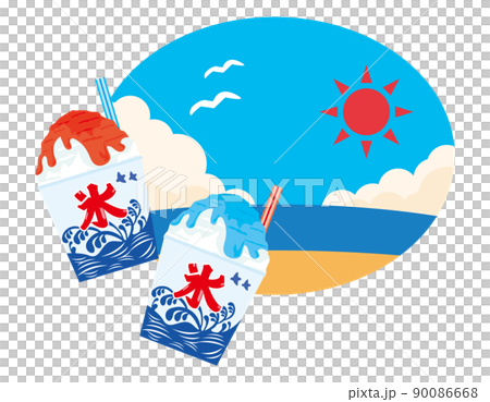 かき氷 ベクターイラスト かき氷 ベクターイラスト 90086668
