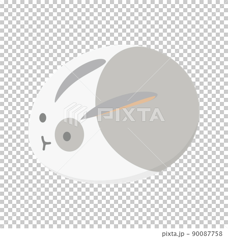 Illustration of a round and cute rabbit Illustration of a round and cute rabbit 90087758