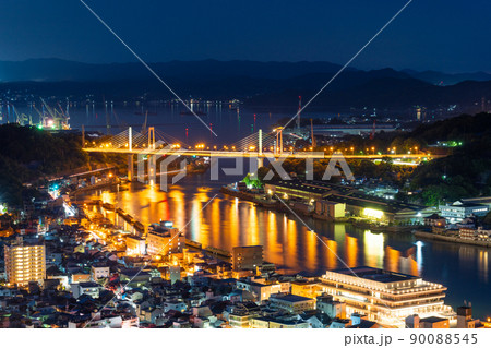 《広島県》千光寺公園展望台より撮影）尾道の風景と新しくなった展望台 90088545