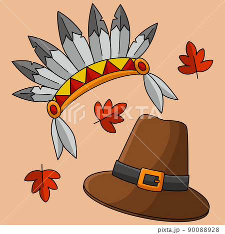 thanksgiving indian headdress clipart
