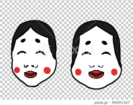 Illustration of Okame's mask 90091167
