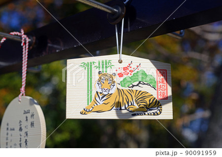 長興寺住吉神社の寅年絵馬-2 90091959