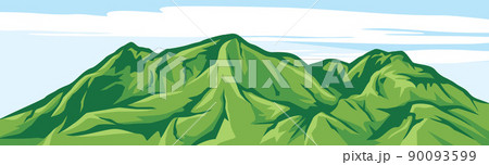 Illustration of mountain landscape Illustration of mountain landscape 90093599