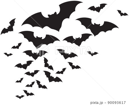 Flock of bats vector icon 90093617