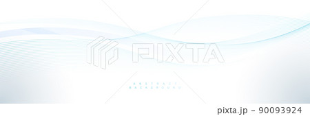 Abstract blue flowing wave lines on white background. Modern colorful smooth wavy lines design element. Transparent wave lines. Suit for poster, cover, website, banner, presentation, brochure 90093924