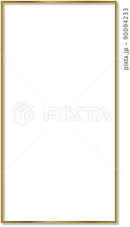 Rectangular Golden Frame Story cut out isolated Rectangular Golden Frame Story cut out isolated 90094233