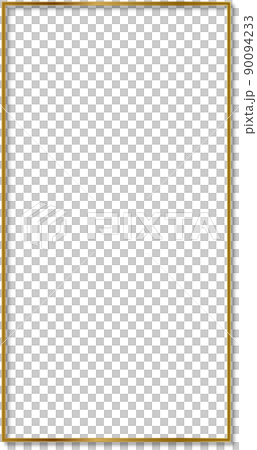 Rectangular Golden Frame Story cut out isolated 90094233