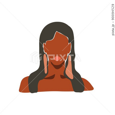 Hand drawn vector abstract flat graphic contemporary aesthetic fashion illustration with bohemian,modern african american female portrait in simple trendy minimal style isolated.Modern woman design. Hand drawn vector abstract flat graphic contemporary aesthetic fashion illustration with bohemian,modern african american female portrait in simple trendy minimal style isolated.Modern woman design. 90094529