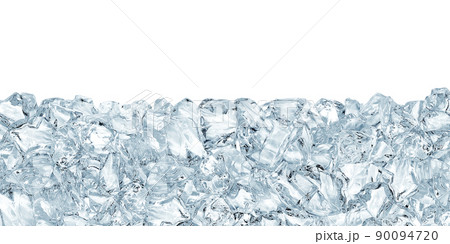 氷 イラスト リアル  背景 半面 90094720