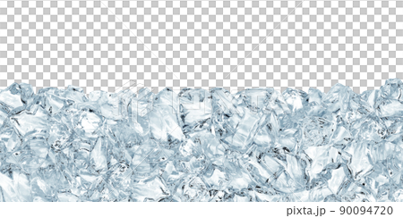 氷 イラスト リアル  背景 半面 90094720