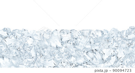 氷 イラスト リアル  背景 半面 90094723