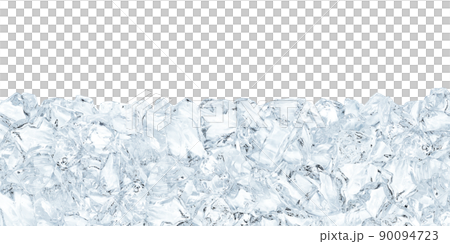 氷 イラスト リアル  背景 半面 90094723