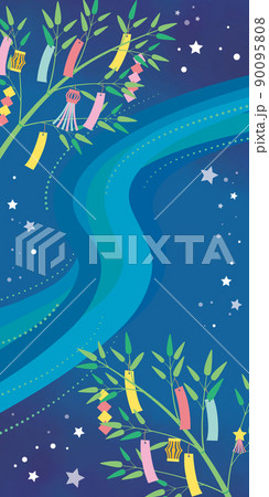 七夕 デザイン背景 90095808