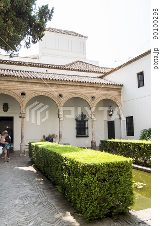 Royal Alcazar of Seville, a walled palatial complex built in different historical stages. 90100293