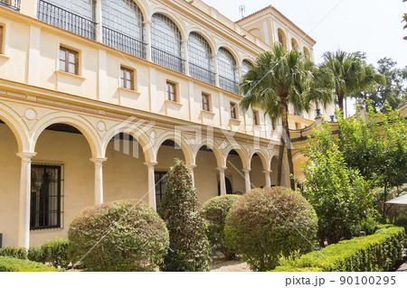 Royal Alcazar of Seville, a walled palatial complex built in different historical stages. 90100295